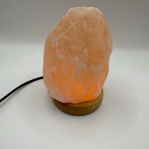 Himalayan Salt Lamp with Wooden Base